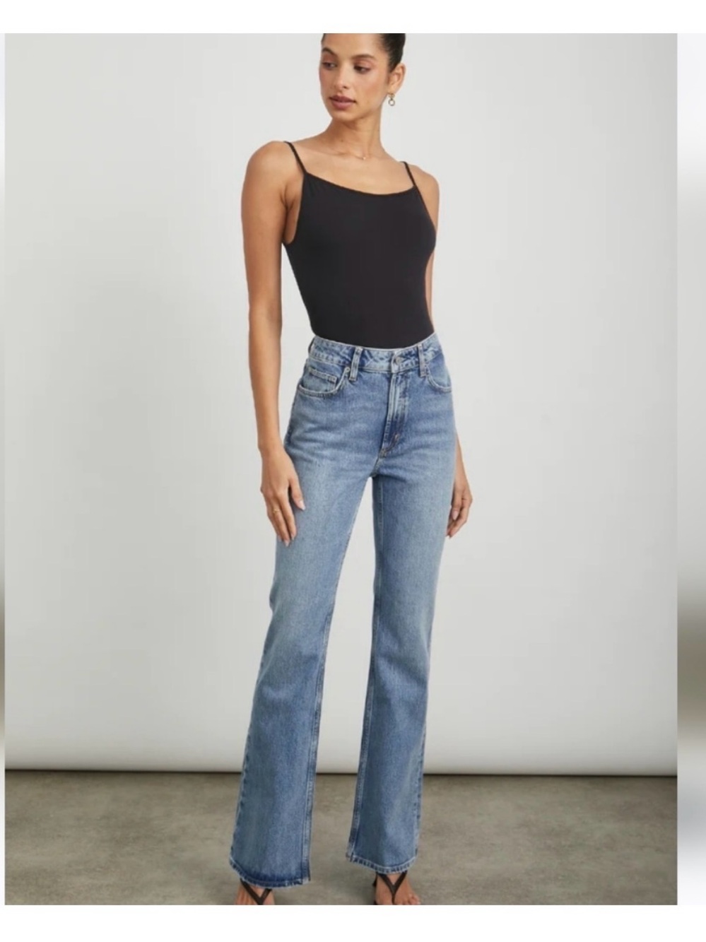 NWT Rails The Sunset High Rise Slim Flare Jeans Cascade 24